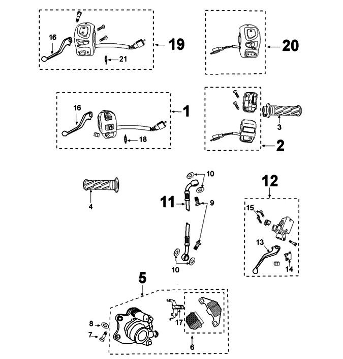 Braking system Peugeot Kisbee 2-takt