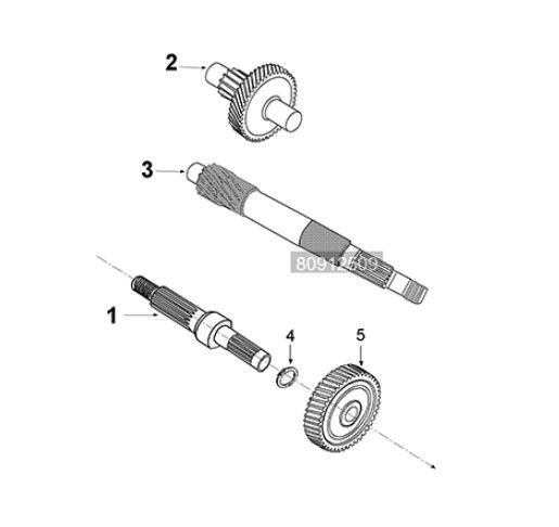 Gearbox - kickstarter Peugeot Tweet 125i E5 FL 2023-2025