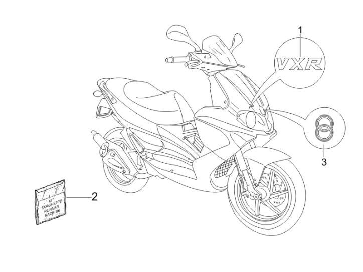 Emblemen - Stickers - Logo Gilera Runner 200 VXR 4-takt 2006