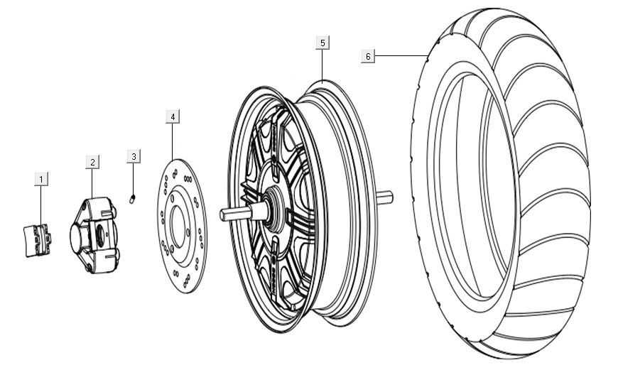Achterwiel - Motor Niu N1S