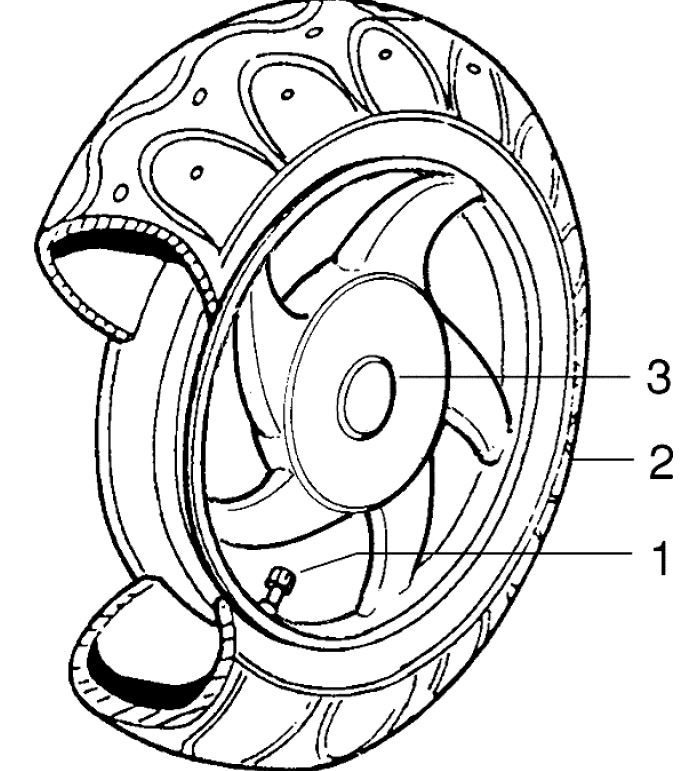 Achterwiel Piaggio Zip RST 50 2-takt AC