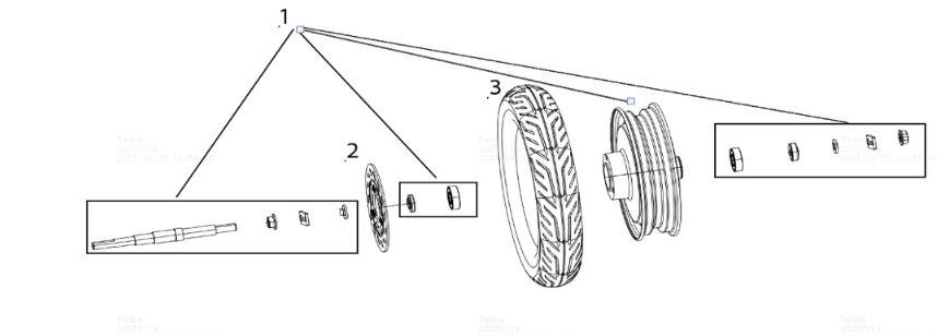 Rear wheel Yadea E8S