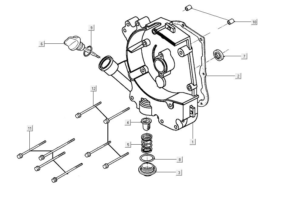 Carterhelft rechts - Peilstok - Oliefilter Kymco People S 50i Euro 4 Mat Bruin