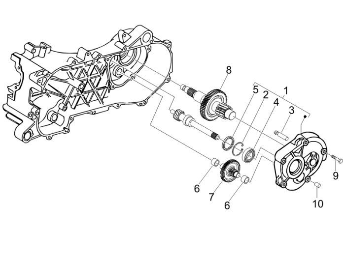 Vertanding - Overbrenging Piaggio Fly 50 2-takt AC