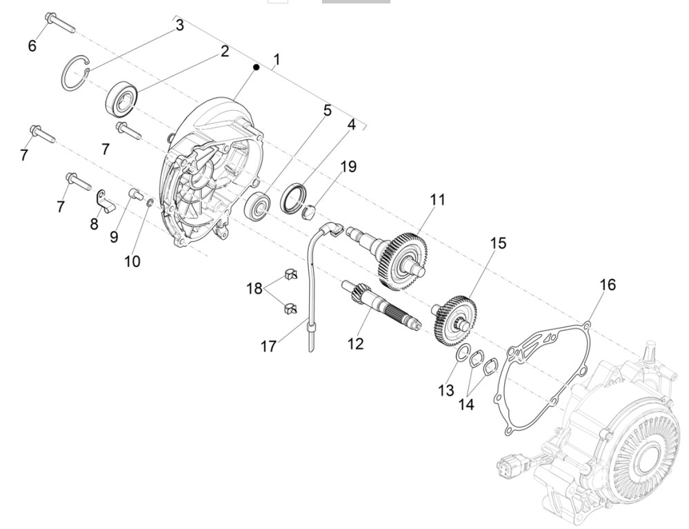Vertanding - Overbrenging Vespa Elettrica 45km/u Euro 5 2021