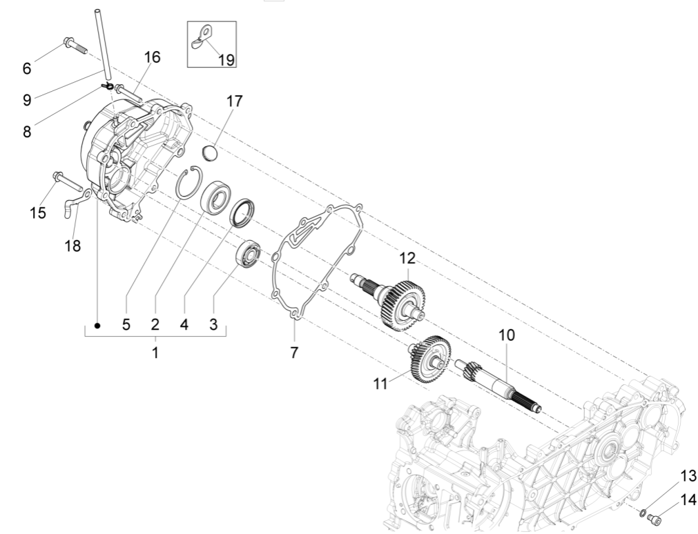 Vertanding - Overbrenging Vespa Primavera 125 3V IE ABS