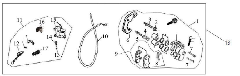Remklauw achterzijde - Remleiding China LX antraciet