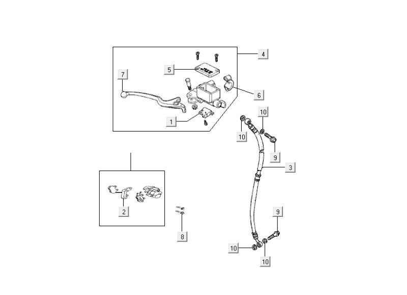 Remcilinder - Remhendel - Remleiding - Remklauw - Remblokken Kymco Carry 50i 4-takt Euro 4 glans zwart