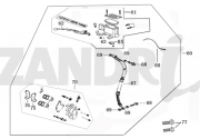 Remcilinder - Remhendel - Remleiding - Remklauw - Remblokken Santini Capri 125 zilver