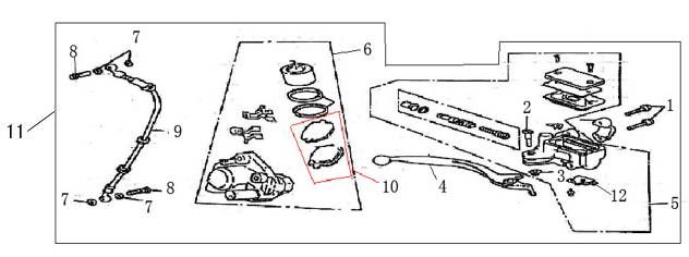 Remcilinder - Remhendel - Remleiding - Remklauw - Remblokken China GT wit