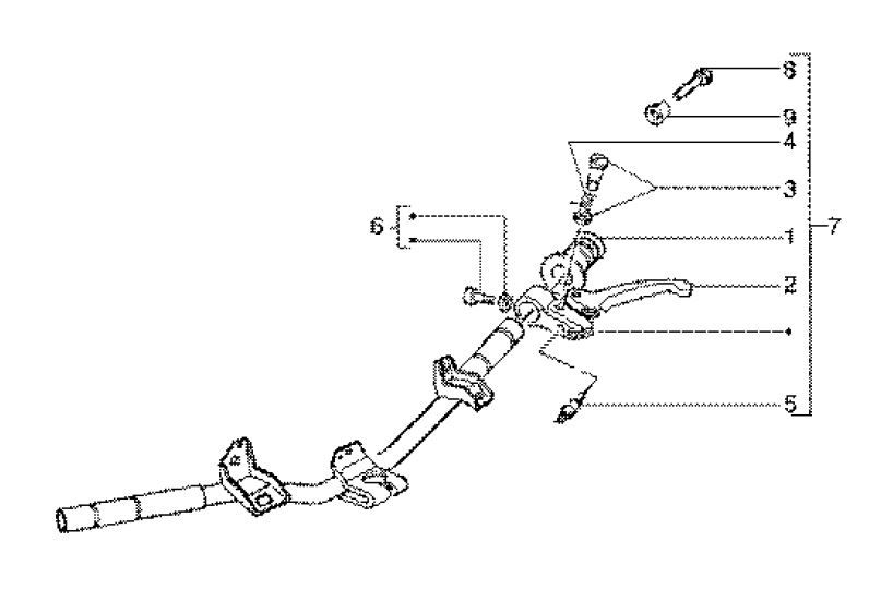 Remhendel links (trommelrem) Gilera Runner FXR 180 2-takt