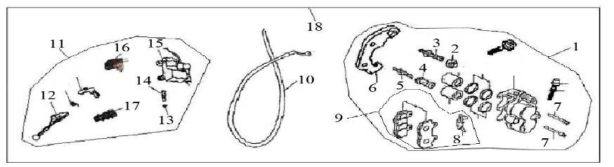 Remklauw - Remleiding - Remblokken AGM GT blauw