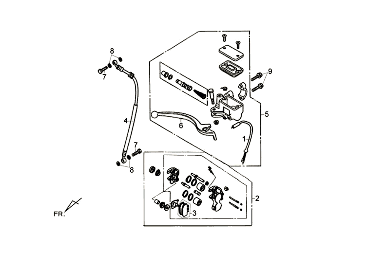 Remklauw Remgreepremleiding Sym Fiddle III Matt Black