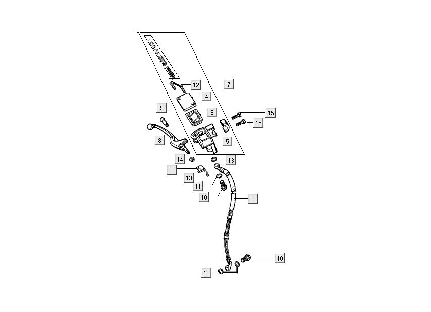 Remcilinder - Remhendel - Remleiding Kymco People S 50 4-takt Titanium