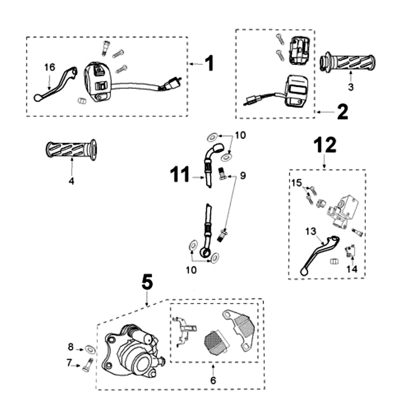 Remsysteem Peugeot Kisbee rood