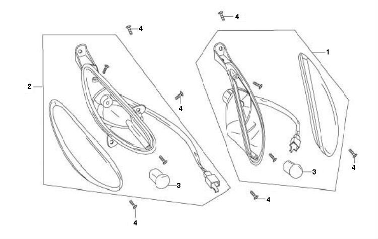 Knipperlichten voorzijde Znen ZN50QT-11 4-takt