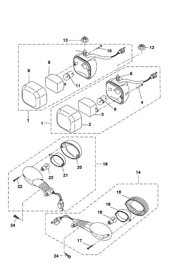 Knipperlichten Yamaha Bw's 2-takt