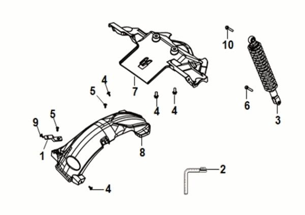 Achterspatbord - Schokbreker Sym Fiddle IV 50 Euro 5