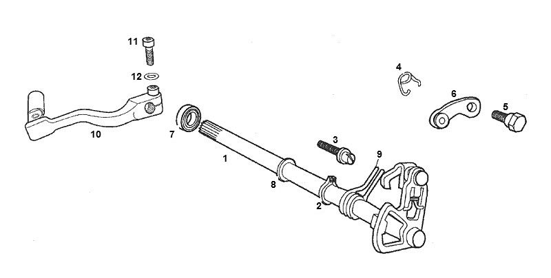 Schakelas Derbi Senda SM DRD oud model