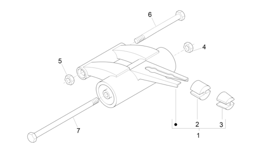 Motorophanging Piaggio NRG Power 50 2-takt LC Euro 4
