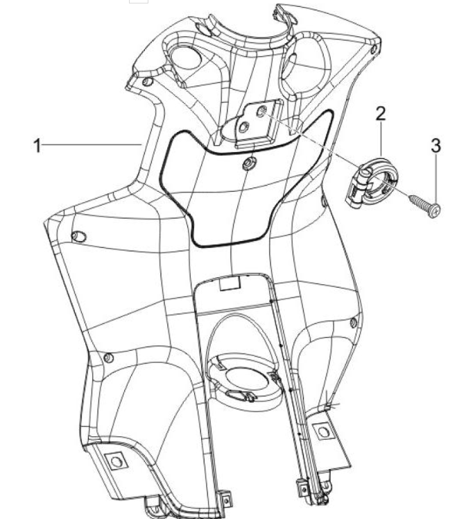 Beenschild Piaggio NRG Power 50 2-takt LC Euro 4