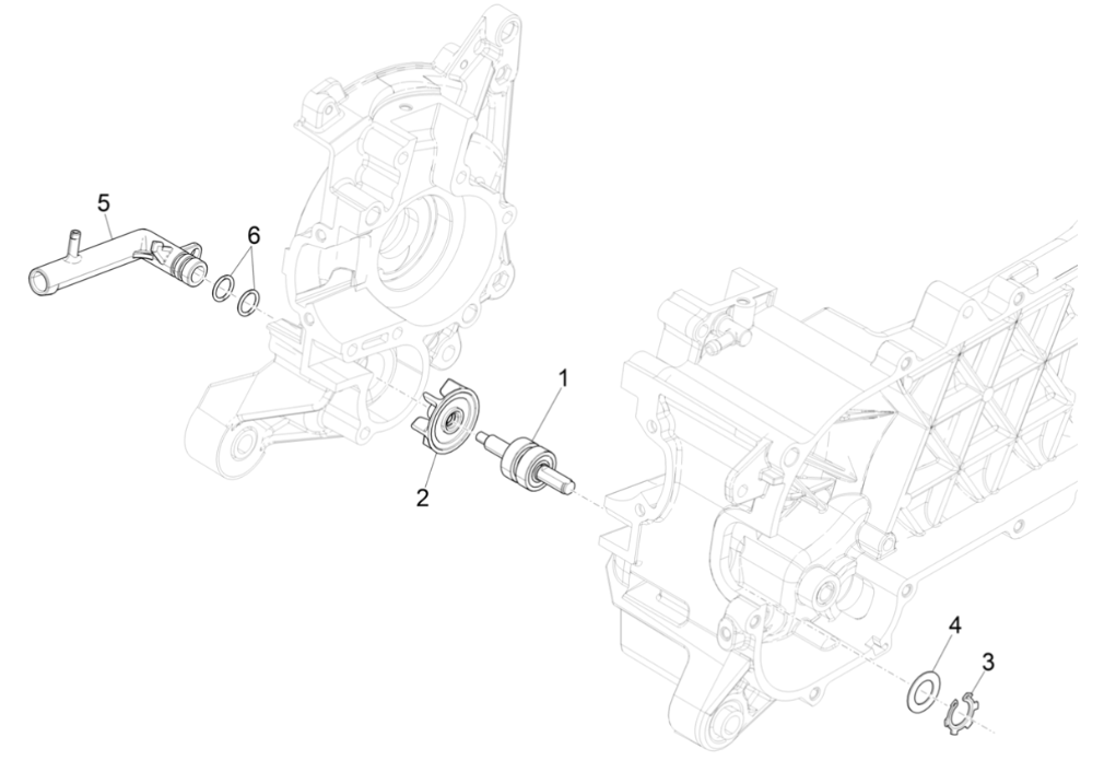 Waterpomp Piaggio NRG Power 50 2-takt LC Euro 4