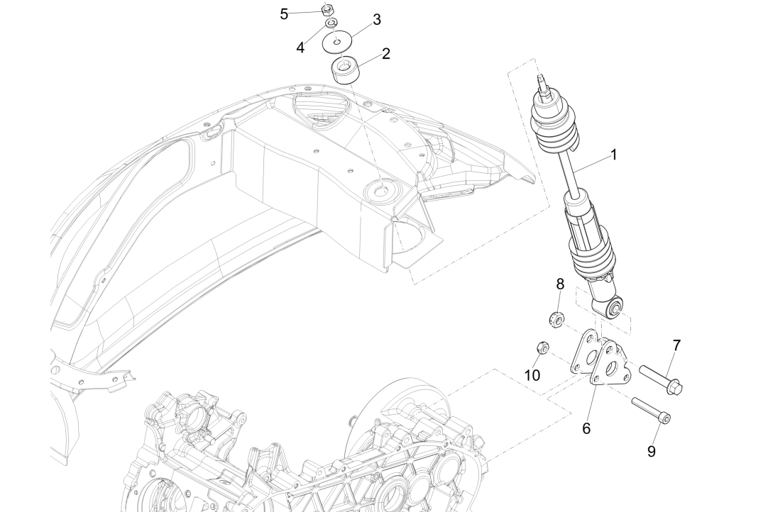 Schokbreker Vespa Sprint 150 3V IE ABS Euro 3 2015