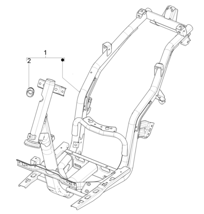 Frame Piaggio Typhoon 50 2-takt Euro 4 2018-2020