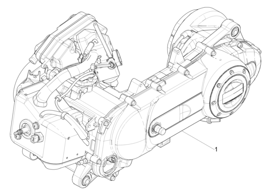 Motorblok compleet Piaggio Typhoon 50 2-takt Euro 4 2018-2020
