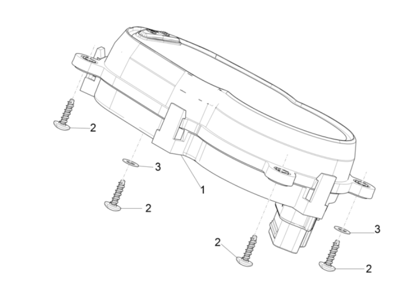 Kilometerteller - Cockpit Piaggio Typhoon 50 2-takt Euro 4 2018-2020