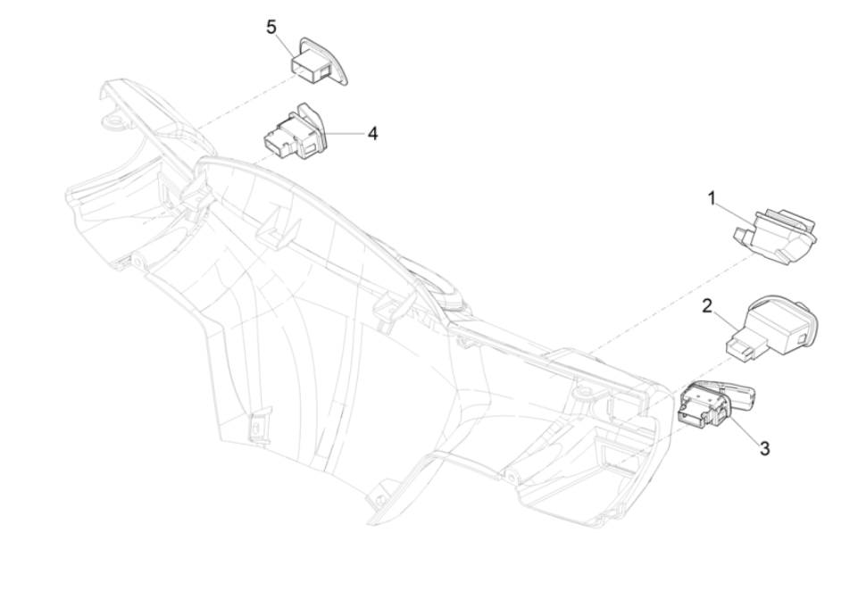 Schakelaars - Drukknoppen Piaggio Typhoon 50 2-takt Euro 4 2018-2020