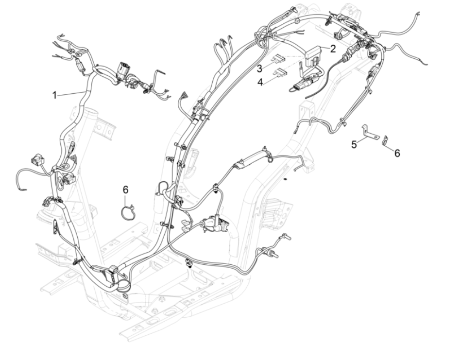 Kabelboom Piaggio Typhoon 50 2-takt Euro 4 2018-2020