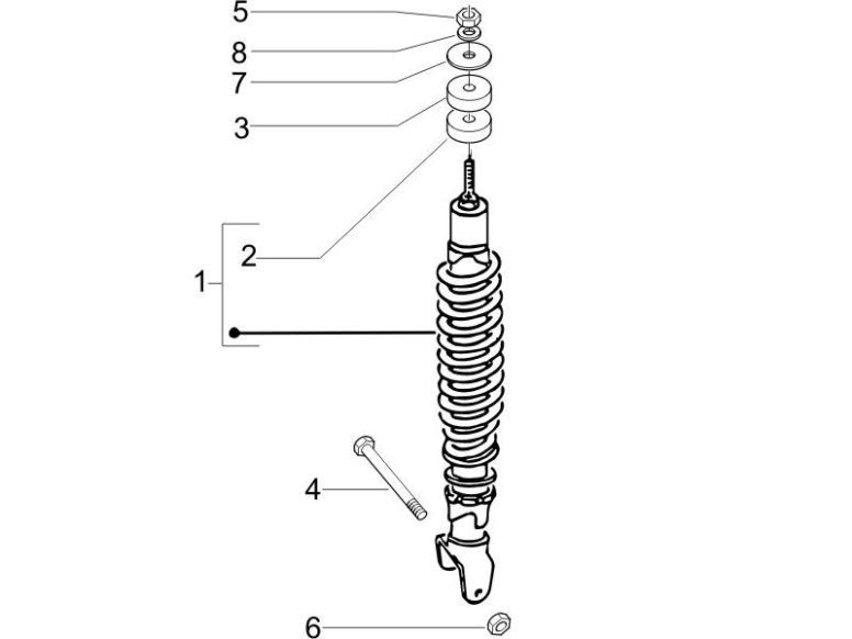 Schokbreker Piaggio Zip 2000 4-takt AC