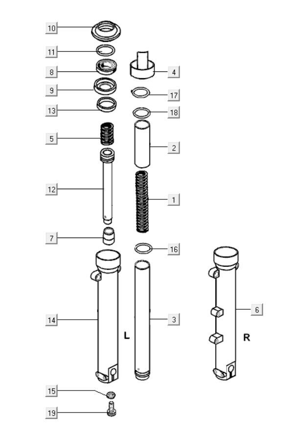 Voorschokbreker Kymco Xciting 400i Geel
