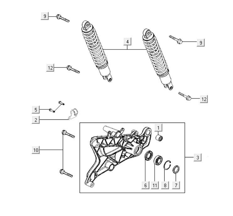 Schokbreker Kymco Downtown 300i wit