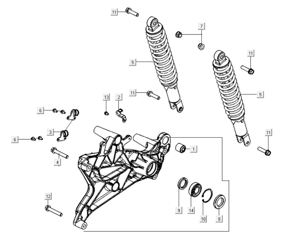 Schokbreker Kymco GTI 300i