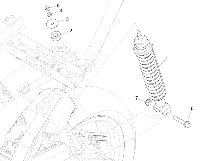 Schokbreker Piaggio NRG Power DD 50 2-takt LC 2007-2017