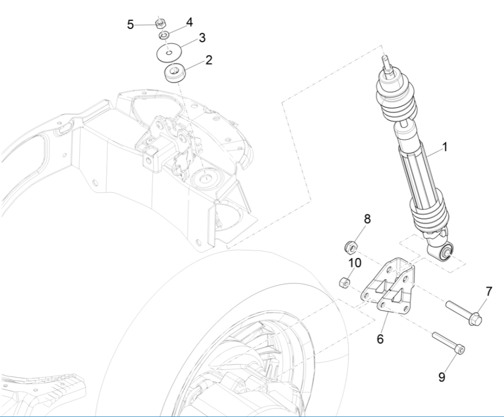 Schokbreker Vespa Elettrica 45km/u Euro 5 2021