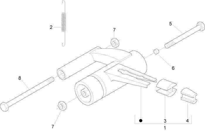 Motorophanging Piaggio Liberty 4-takt