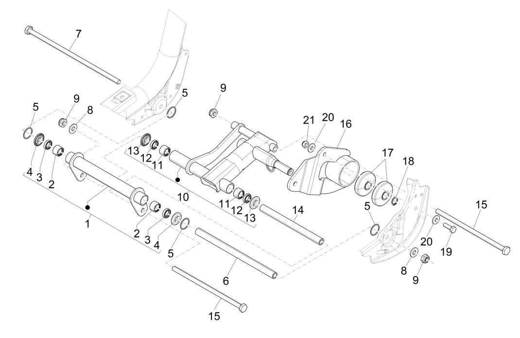 Motorophanging Piaggio Liberty 125 IGET 3V ABS Euro 5