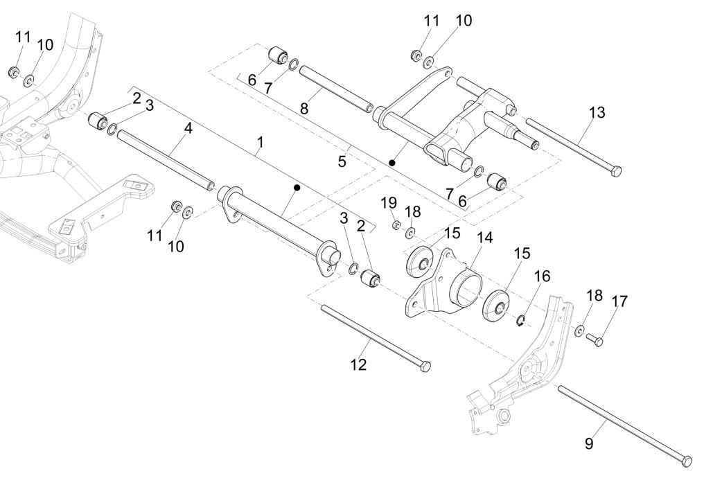 Motorophanging Piaggio Medley 125 ABS Euro 5 2021-2022