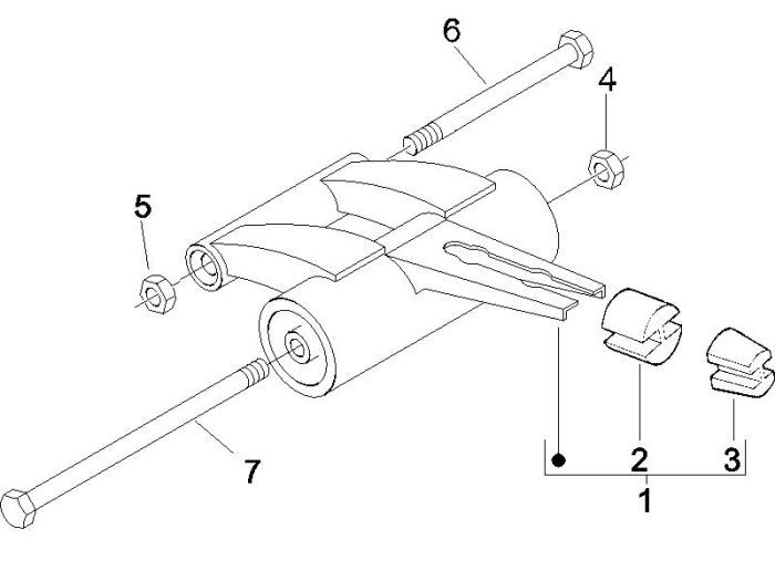 Motorophanging Piaggio Fly 50 2-takt AC
