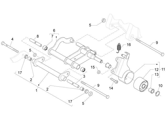 Voorvork - Balhoofdstel Piaggio New Fly 4-takt 2V