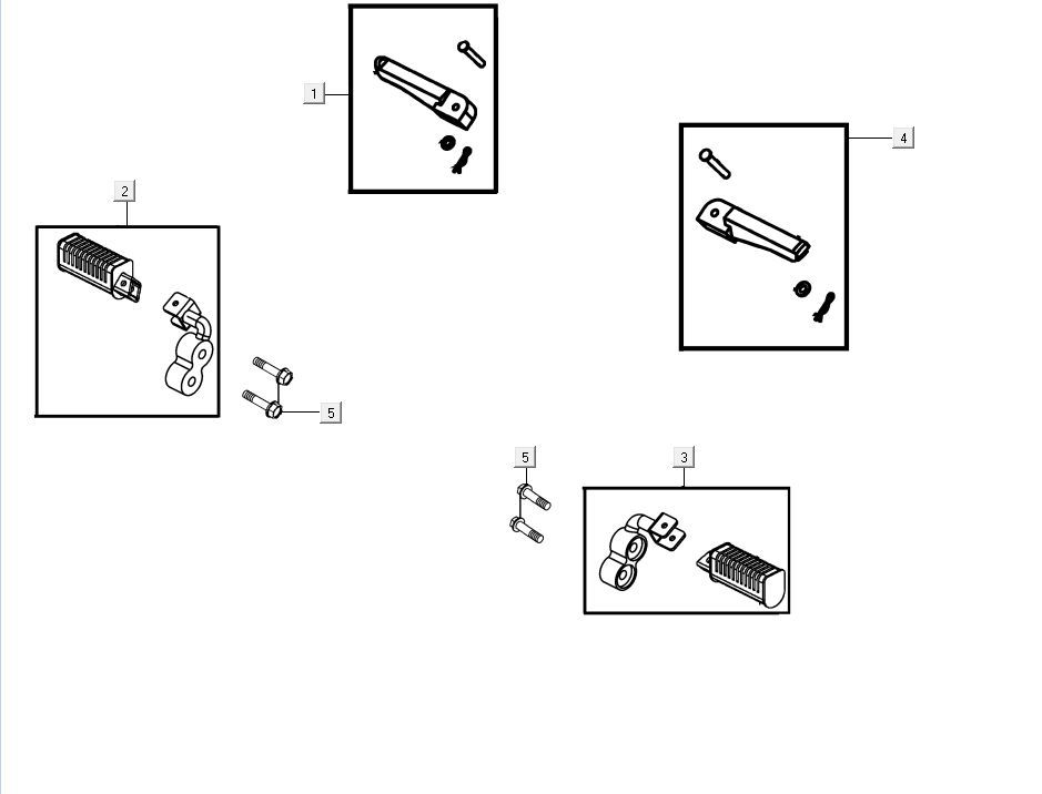 Voetsteunen Kymco K-Pipe 4-takt Wit