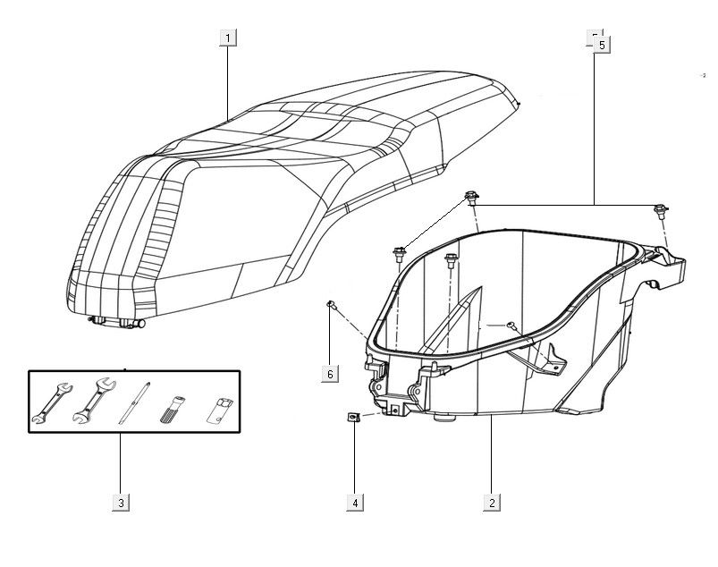 Seat assy Kymco Filly 50 E5+