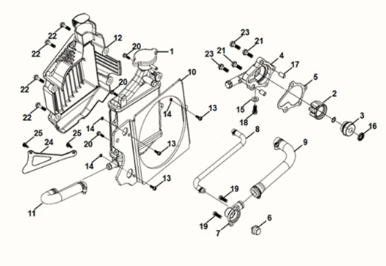 Shroud assy Sym Fiddle IV 125i LC ABS E5 2020-2021