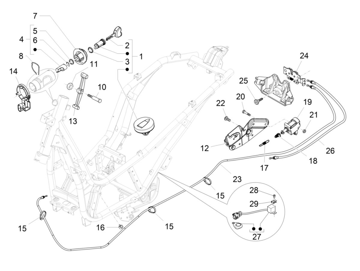 Cotactslot Piaggio Beverly 300 IE ABS Euro 4 2016-2020