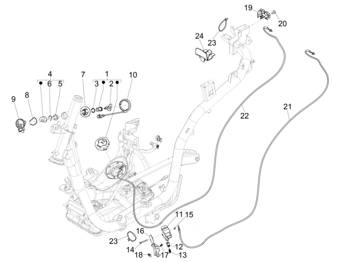 Cotactslot Piaggio Medley 125 IE ABS Euro 4 2016-2019