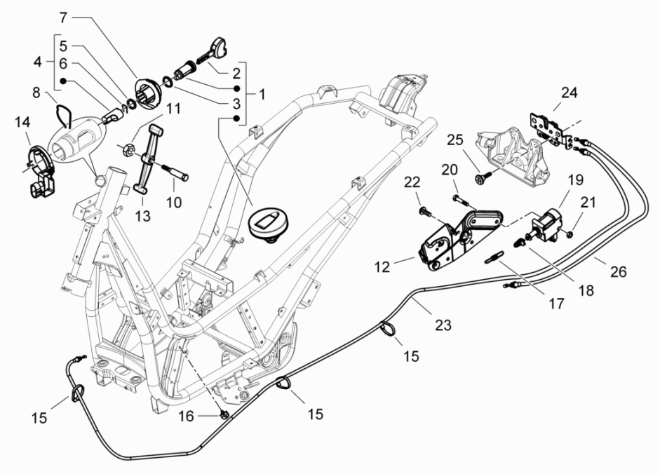 Cotactslot Piaggio Beverly 125 RST 4V Euro 3 2010-2015