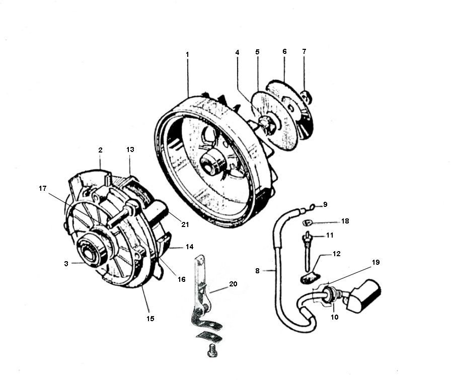 Ontsteking - Stator - Vliegwiel - Bobine Solex